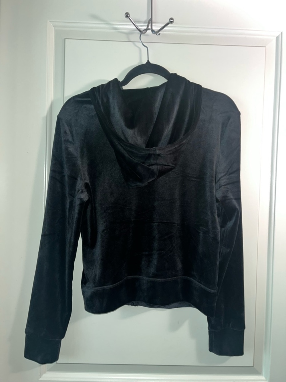 Juicy Couture Black Velour Zip-Up Hoodie - Picture 4 of 5